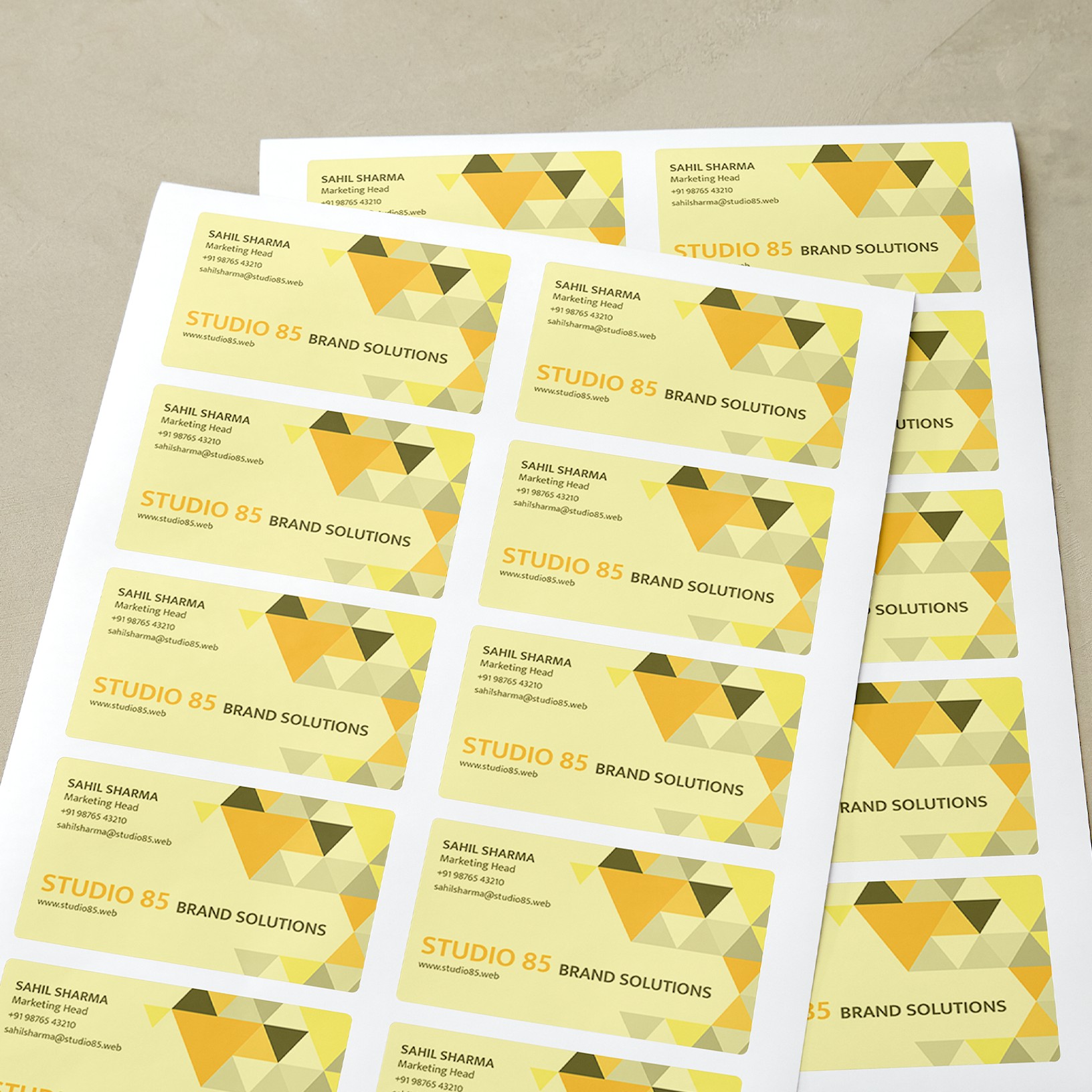 Visiting Card Stickers